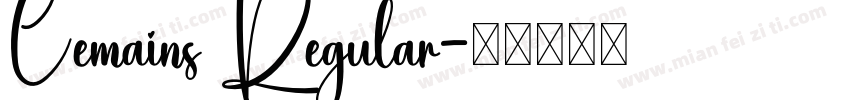 Cemains Regular字体转换